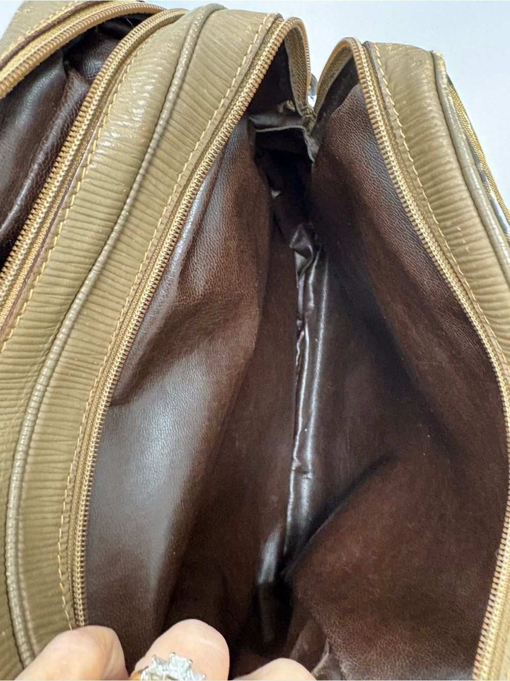Authentic Vintage FENDI Zucca Double Zip Crossbody Messenger Bag *READ* - Picture 15 of 16
